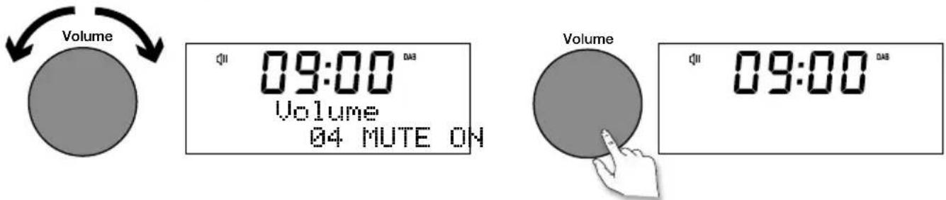 PURE Evoke CD6 - Adjusting and muting the volume - 1