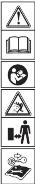 Wolf Garten A 5300 A - Symbole umieszczone na urządzeniu - 1