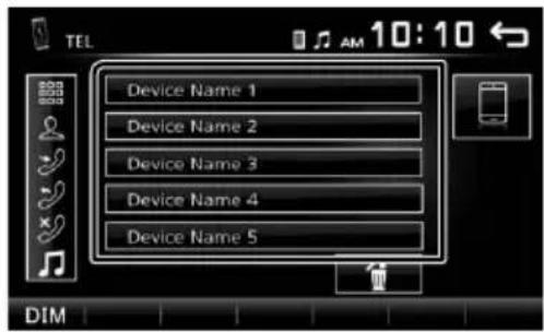 KENWOOD DMX110BT - Delete the registered Bluetooth device - 1