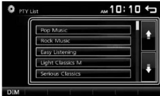 KENWOOD DMX110BT - Procurar por tipo de programa - 1