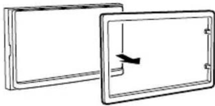 KENWOOD DMX110BT - Removing the trim plate - 2