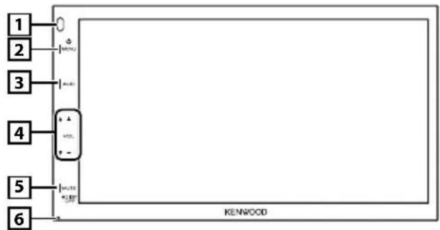 KENWOOD DMX110BT - Fonctions des boutons en façade - 1
