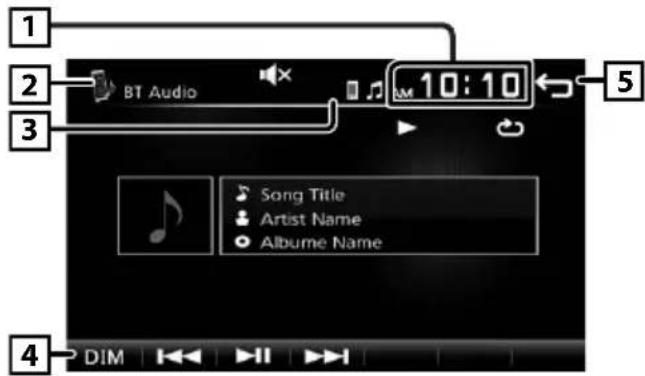 KENWOOD DMX110BT - Descrições do ecrã de controlo de fontes - 1