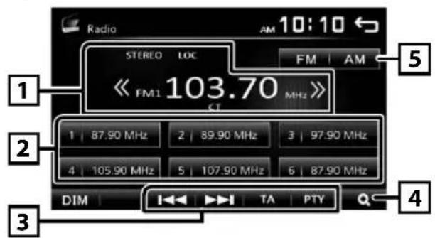 KENWOOD DMX110BT - Utilisation de base de la radio - 1