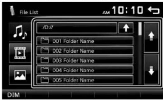 KENWOOD DMX110BT - ■ Sélection d'une piste dans une liste (Recherche le fichier) - 3