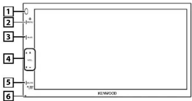 KENWOOD DMX110BT - Functions of the Buttons on the Front Panel - 1