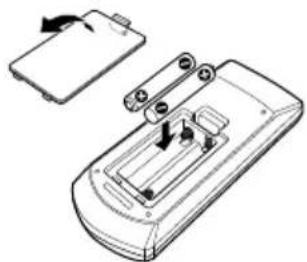 KENWOOD DMX110BT - Instalação das pilhas - 1