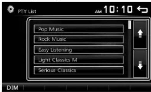 KENWOOD DMX110BT - Search by program type - 1