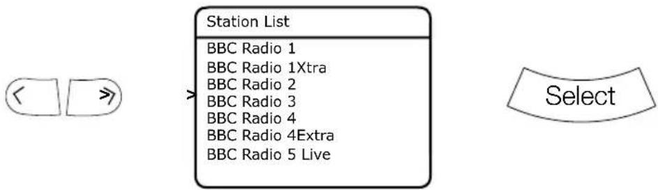PURE Evoke H3 - Bytte digital radiostasjon - 1