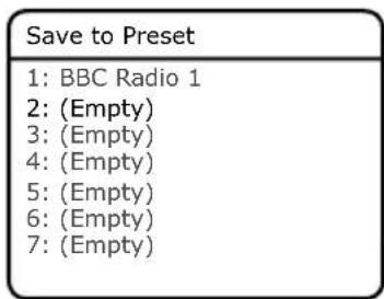 PURE Evoke H3 - Pour enregistrer une station radio dans la liste de mémorisation : - 2