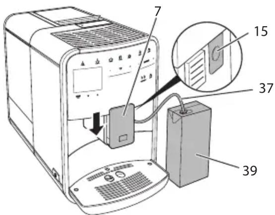 MELITTA Barista T Smart - Piimavooliku ühendamine (soltub mudelist) - 1