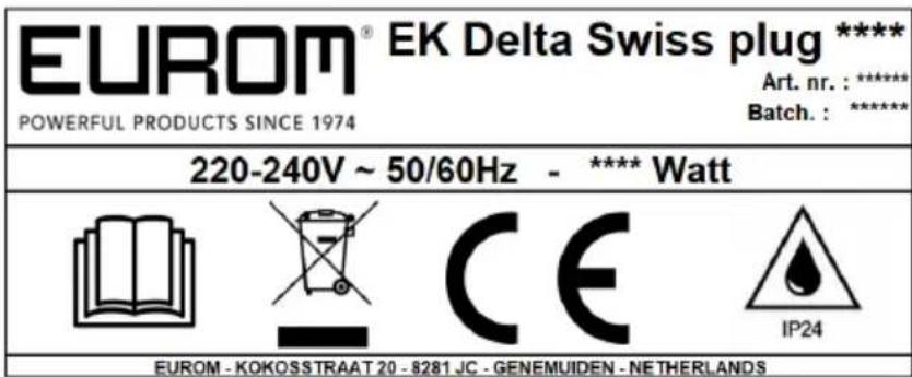 Eurom EK Delta 5000 - Upozorněni - 3