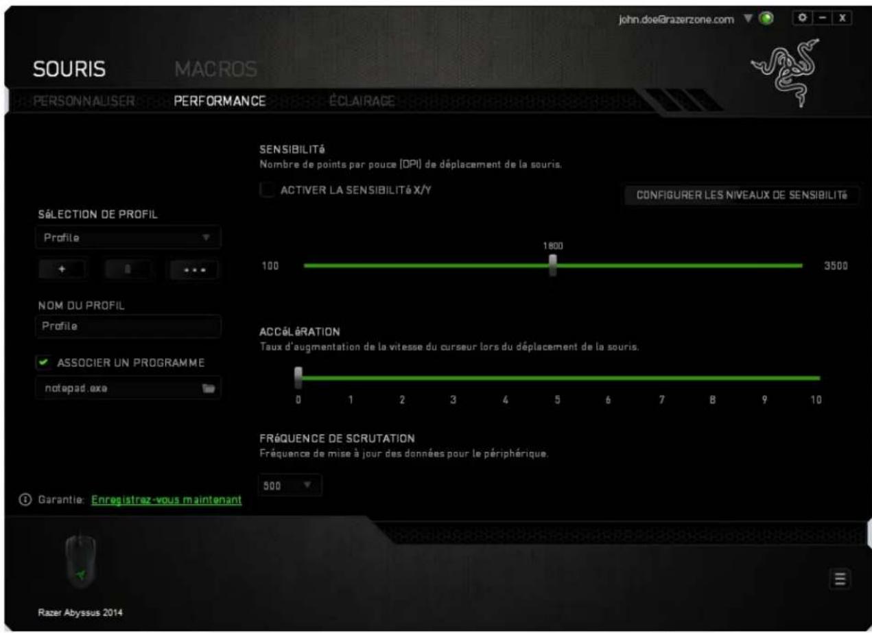 RAZER Abyssus 2000 - ONGLET (FONCTIONNEMENT) - 1