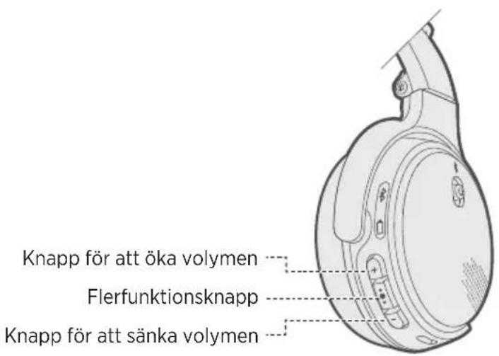 BOSE OnEar Wireless - Medieuppspelning och volym - 1