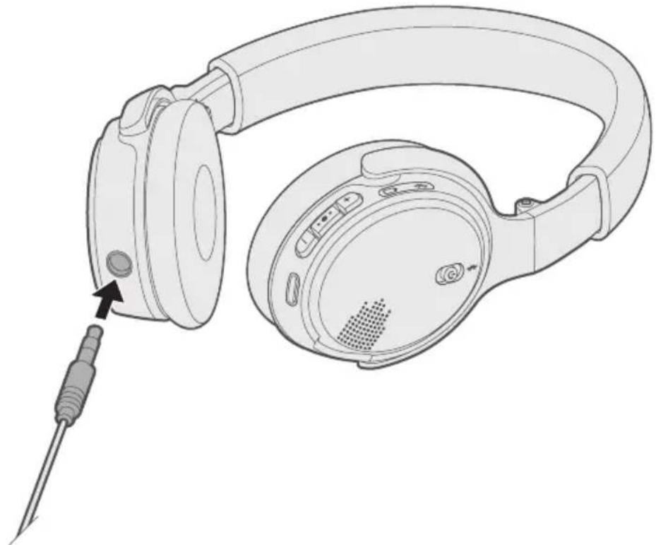 BOSE OnEar Wireless - Ansluta 3,5 mm stereokabeln - 1