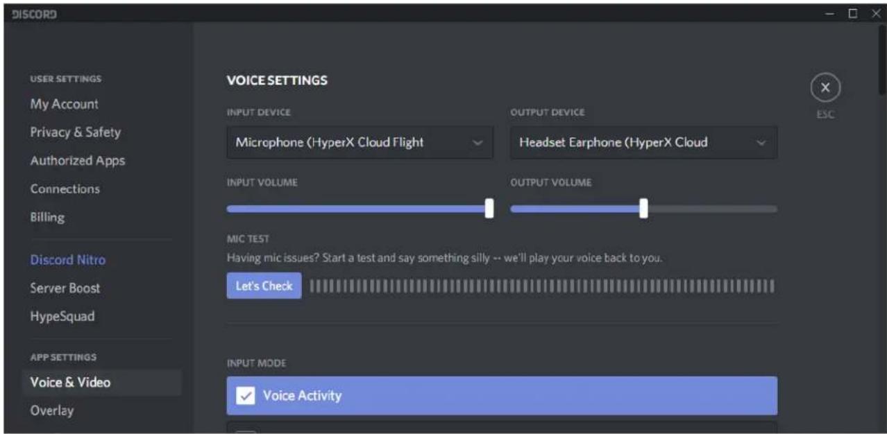 HYPERX Cloud Flight - Discord ayarlari - 1