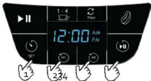 BORETTI Macchina de caffé Americano B411 - Réglage de la minuterie - 1