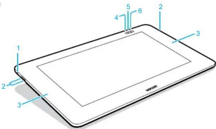 WACOM Cintiq 27QHD Touch - Componentes da Cintiq - 1
