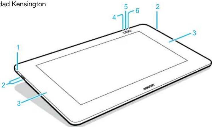 WACOM Cintiq 27QHD Touch - Aspectos básicos del dispositivo Cintiq - 1
