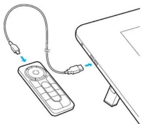 WACOM Cintiq 27QHD Touch - Charging the ExpressKey Remote - 2