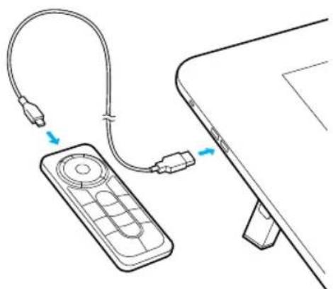 WACOM Cintiq 27QHD Touch - Utilização do controle remoto ExpressKey - 4