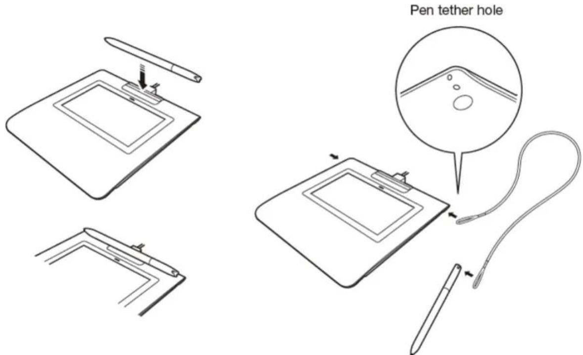 WACOM Signature Set STU430 - Pen holder and pen tether - 1