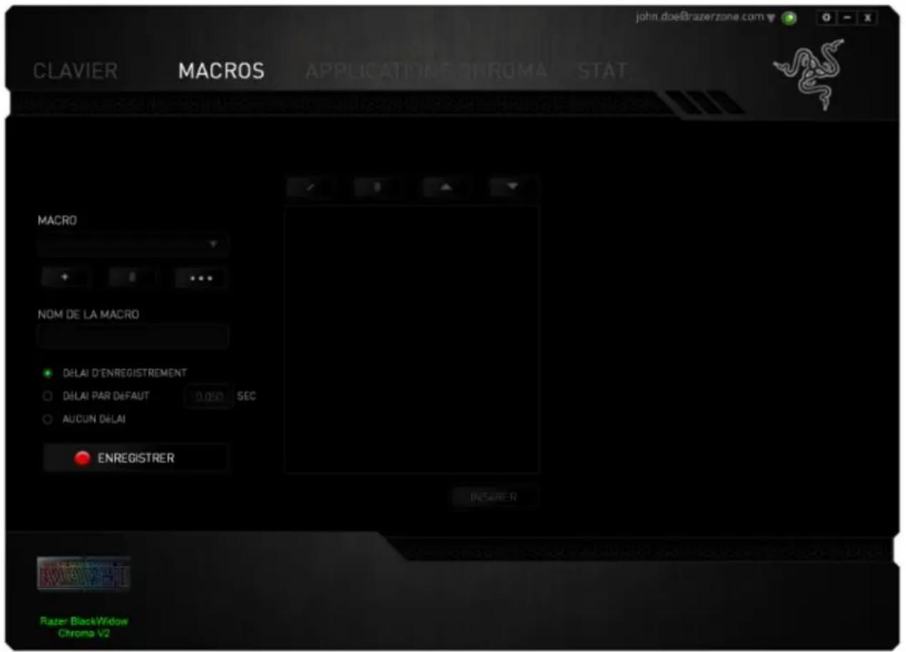RAZER BlackWidow Chroma V2 - ONGLET MACROS - 2