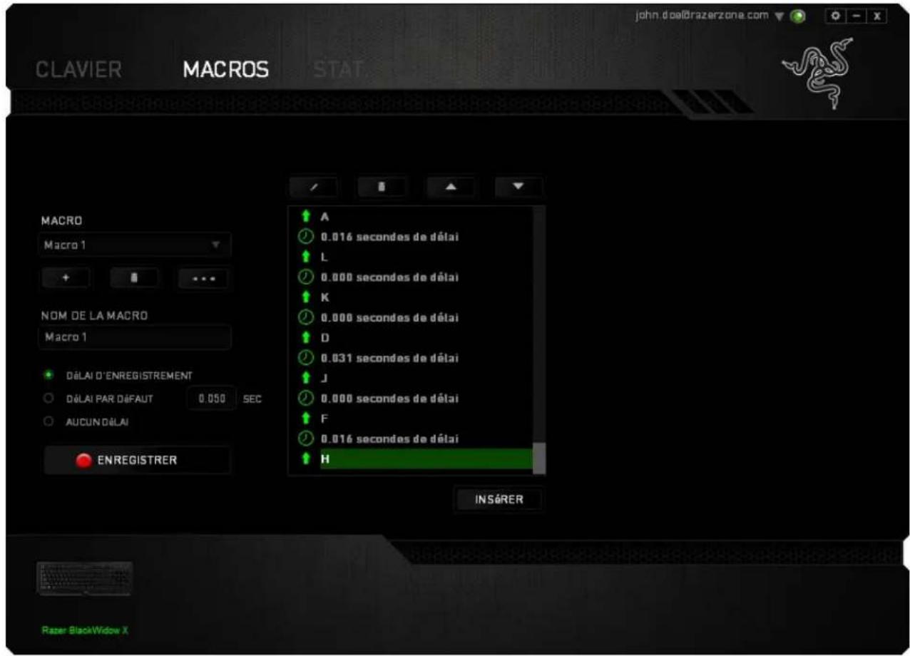 RAZER BlackWidow X - ONGLET MACROS - 7