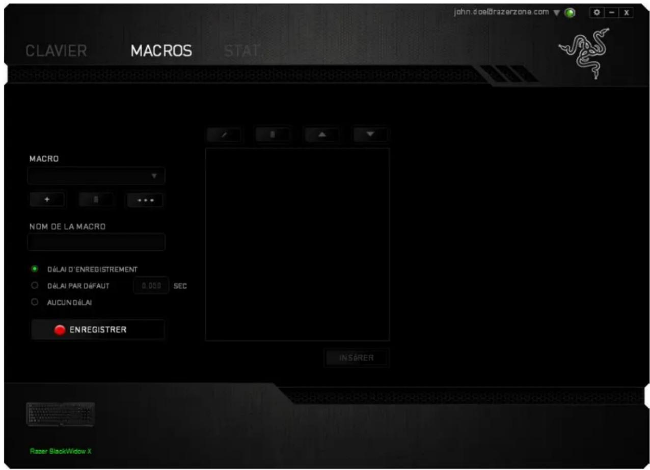 RAZER BlackWidow X - ONGLET MACROS - 5
