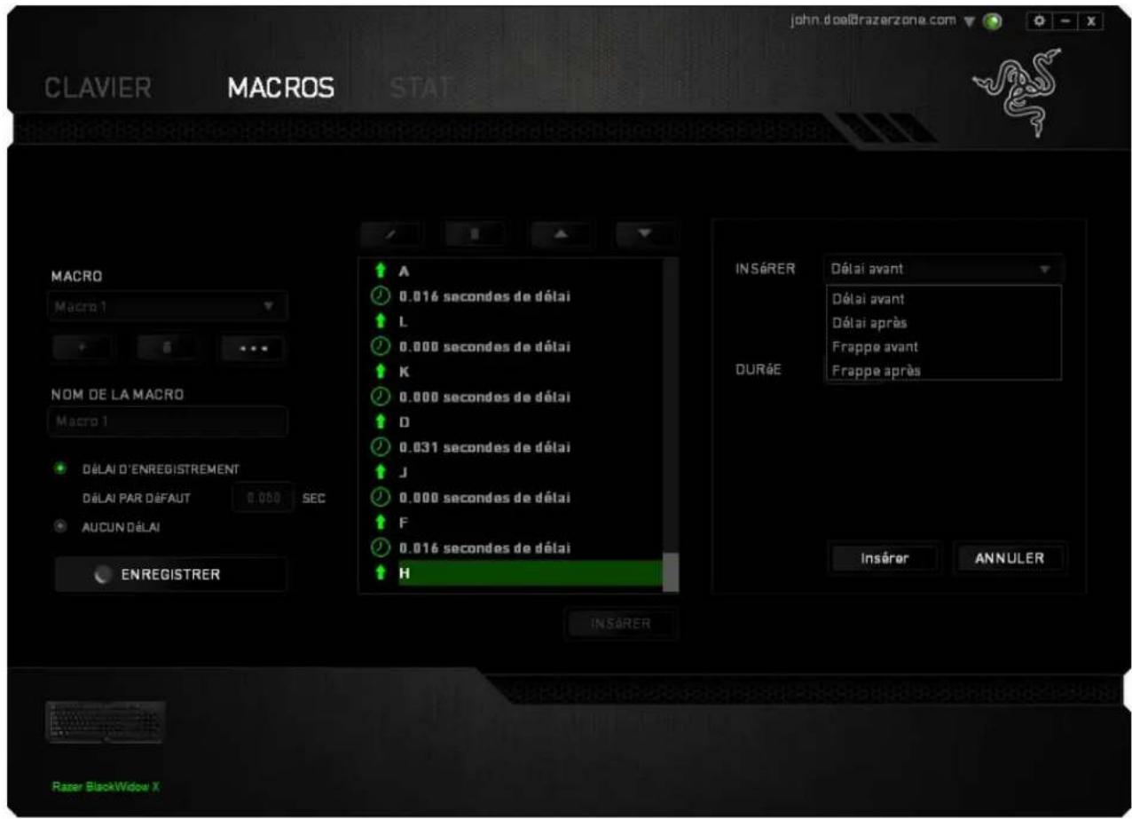 RAZER BlackWidow X - ONGLET MACROS - 8