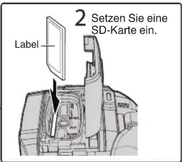 JVC Everio GZR401 - Einsetzen einer SD-Karte - 2