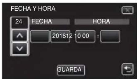JVC Everio GZR401 - Ajuste de la Fecha y la hora - 4