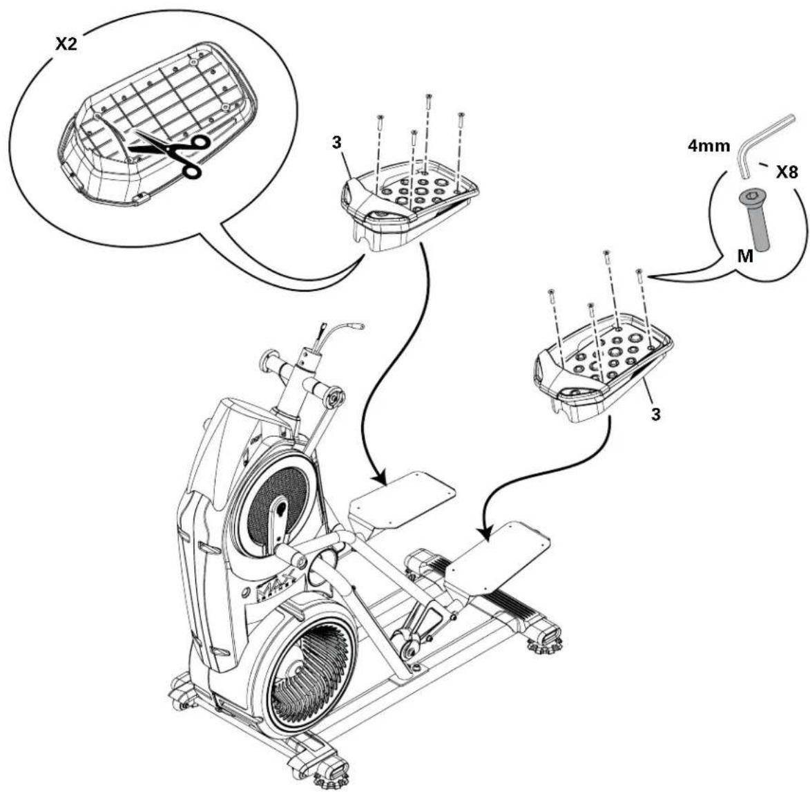 BOWFLEX Max Trainer M7i - Arrimez les pédales au châssis - 3