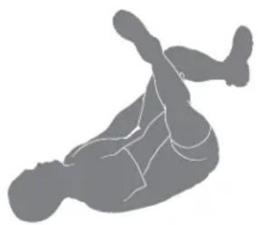 BOWFLEX Max Trainer M7i - Étirement au sol, pied sur la cuisse (Figure du « 4 » couchée) - 1