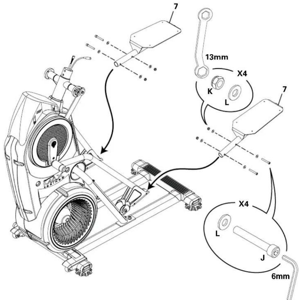 BOWFLEX Max Trainer M7i - Arrimez les pédales au châssis - 2