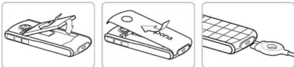 EMPORIA Select Basic - > Akku einlagen und laden - 1