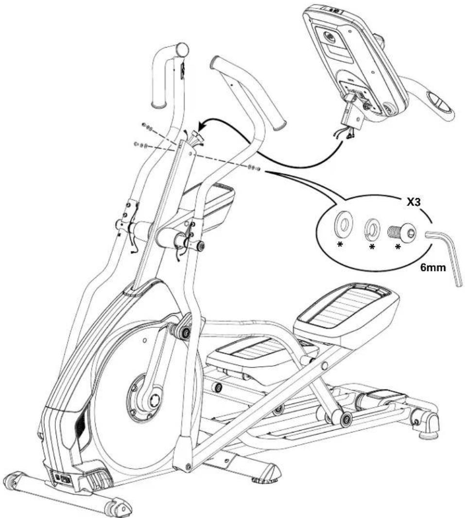 Nautilus E628 - Connectez les câbles et installez la poignée statique au tube de la console - 1