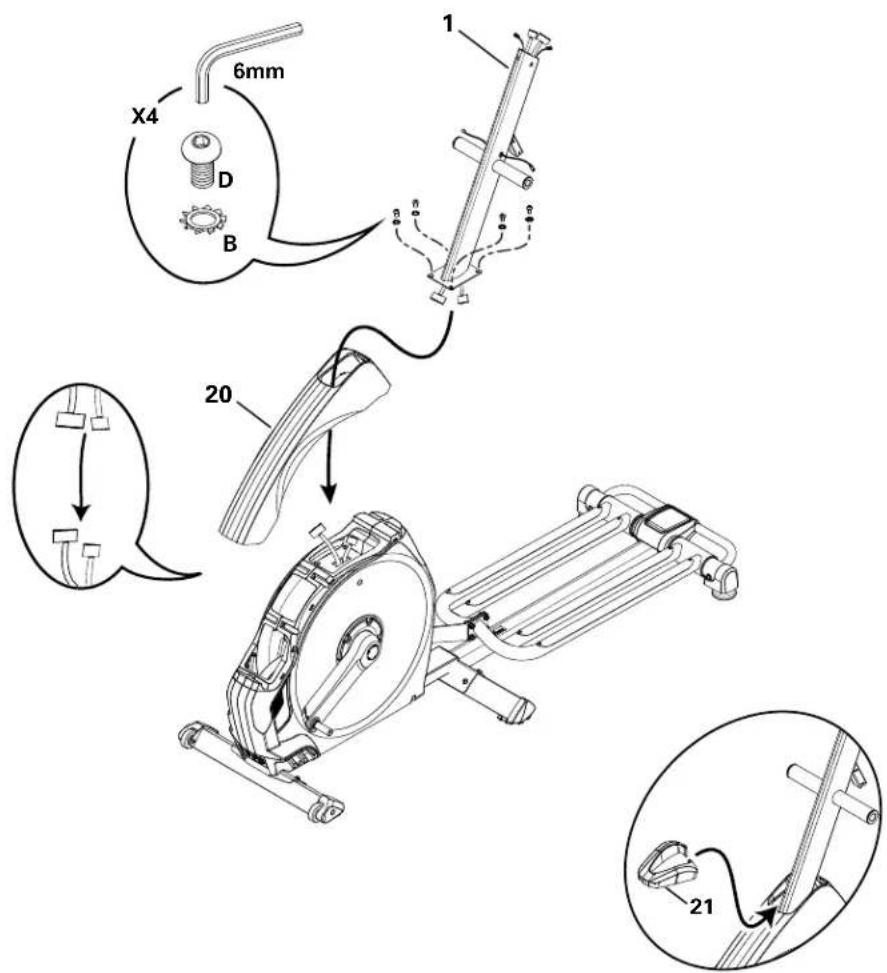 Nautilus E628 - Connectez les câbles et arrimez le tube de la console au châssis - 1
