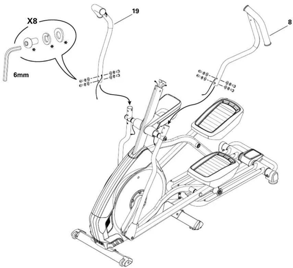 Nautilus E628 - Arrimez les bras de poignée supérieurs au châssis - 2
