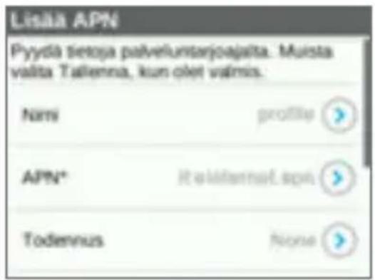 NETGEAR AirCard 810S - APN:n maärittäminen: - 3