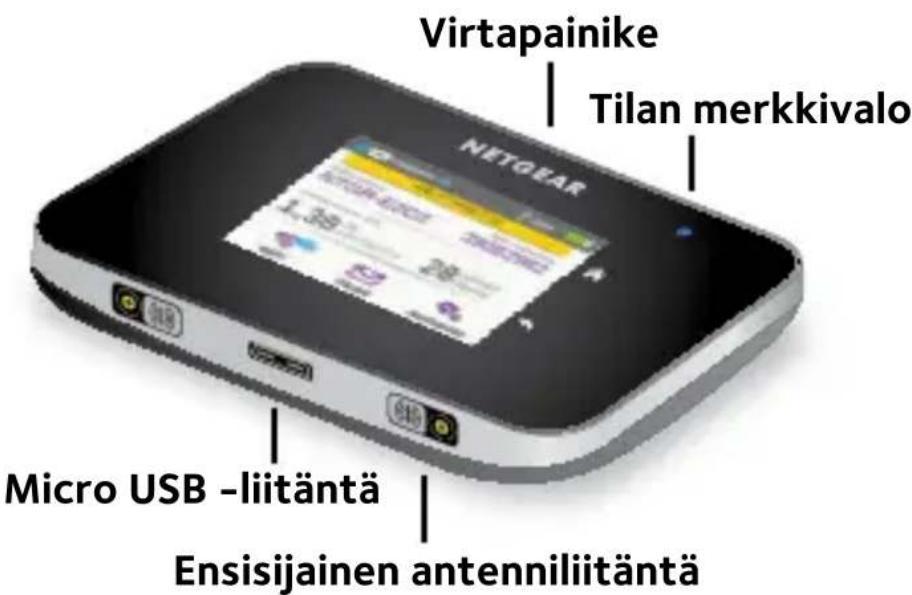 NETGEAR AirCard 810S - Painikkeet ja liitännät - 1