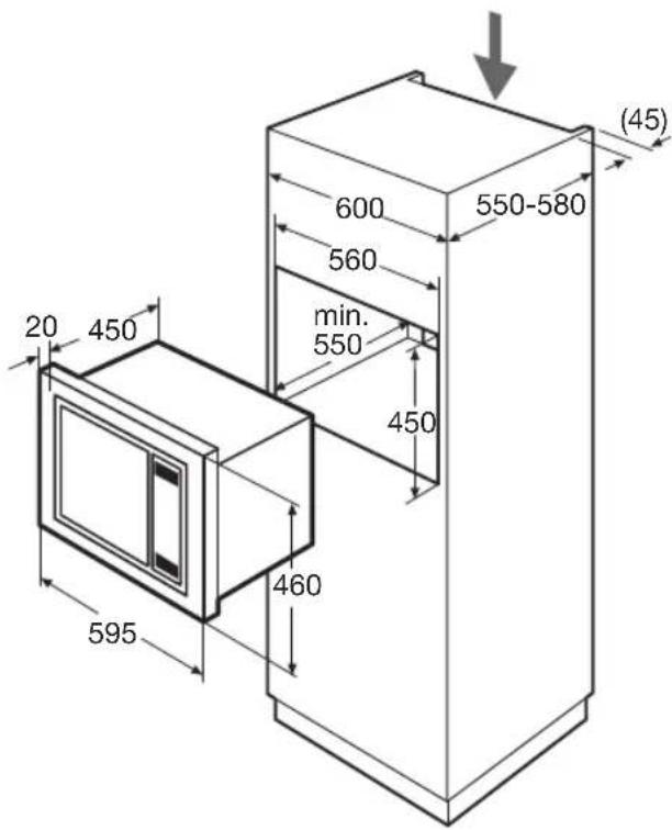 ETNA CM125HRVS - Dimensions d'encastrement - 1