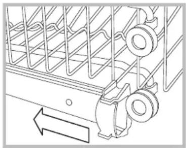 WHIRLPOOL ADP 201 WH - Adjusting the height of the upper rack - 1