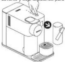 DELONGHI Nespresso Lattissima One - Vaciado del sistema antes de un largo periodo sin utilizar la máquina / Esvazie o Sistema Antes de um Período de Inatividade - 2