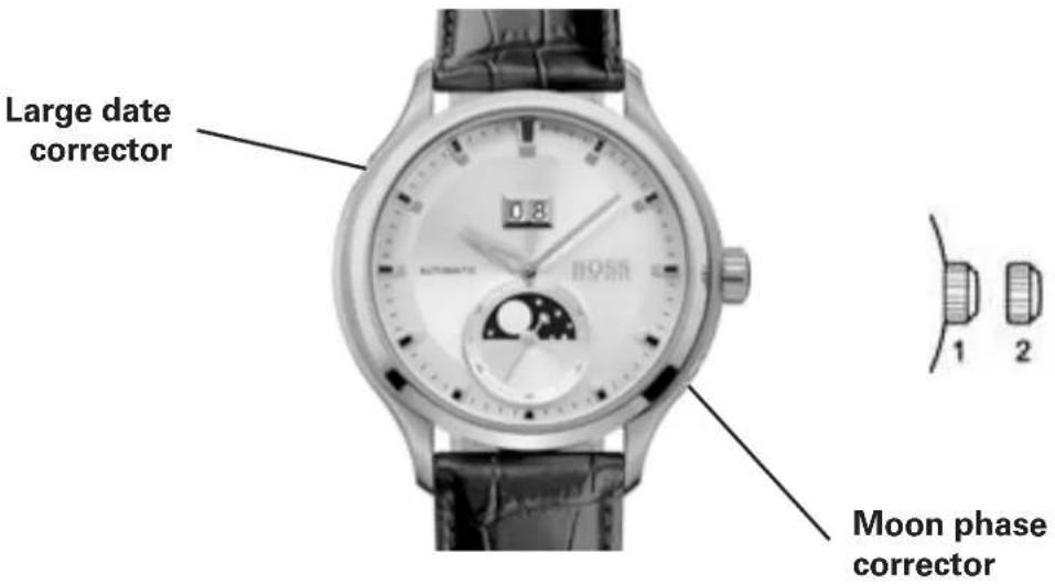 BOSS Paris HO1513228 - AUTOMATIC WATCHES Models with Moon Phase Indicator, Small Seconds and Big Date - 1
