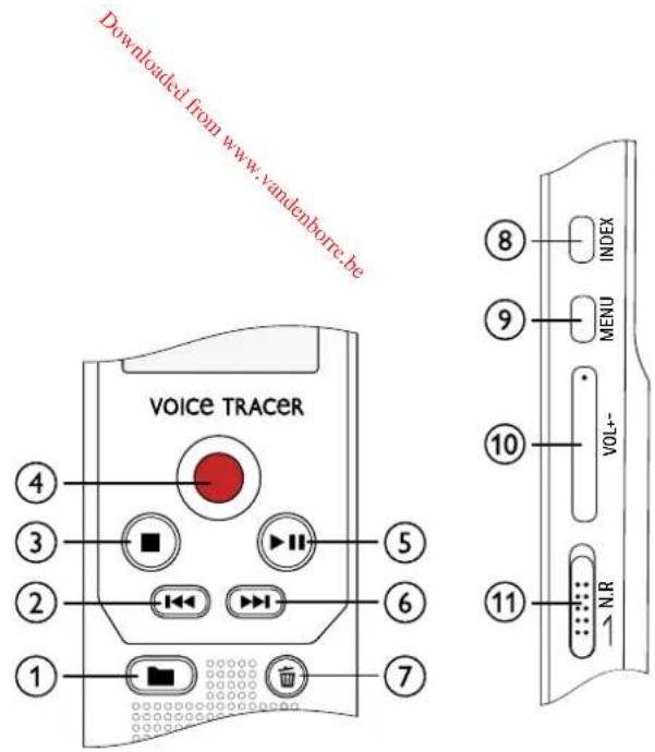 PHILIPS Voice Tracer DVT1250 - Boutons (DVT1200) - 1