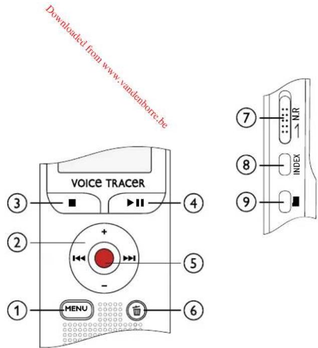 PHILIPS Voice Tracer DVT1250 - Boutons (DVT2000) - 1