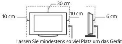 SONY KD65XF9005 - Aufstellung auf dem Standfuß - 1