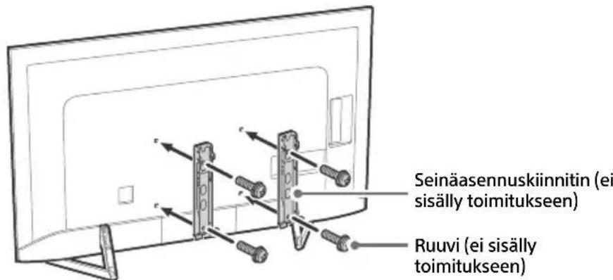 SONY KD65XF9005 - Kiinnitä Seinäasennuskiinnitin (ei sisally toimitukseen) ruuveilla (eivat sisally toimitukseen). - 1