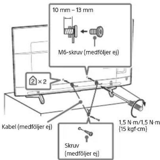 SONY KD65XF8505 - Forebyggande av fall - 4